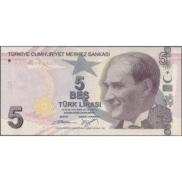 Turkya 5 Liras ND2009 P222b