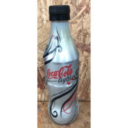 Botella 300ml Light Light gris tiras rojas y negras 2 DE 3 - Colombia 2005
