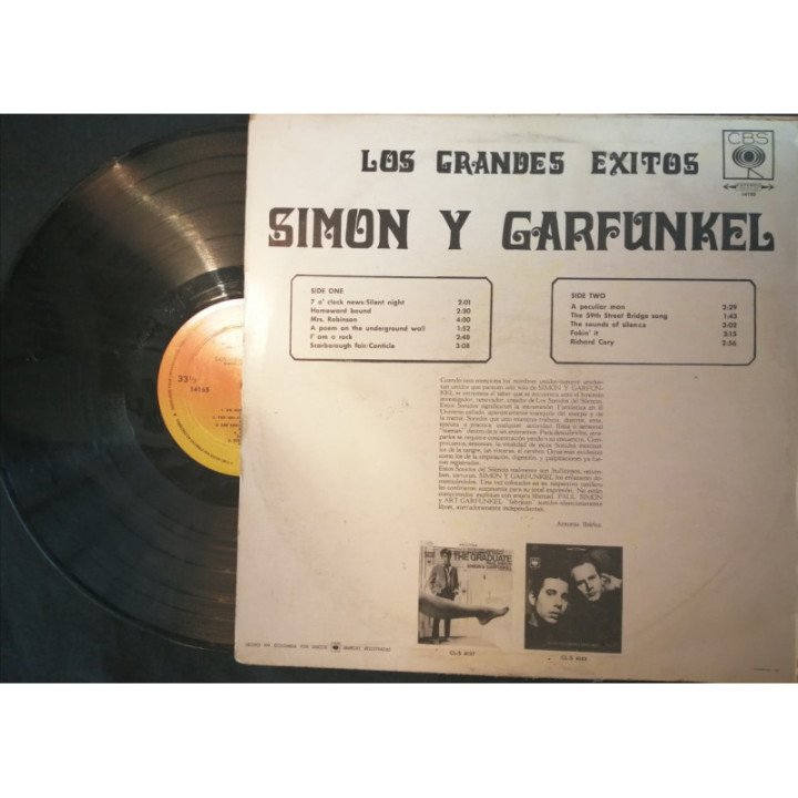 Simon & Garfunkel - Grandes Exitos - Colombia reverso