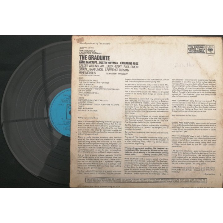 Simon & Garfunkel - The Graduate - Inglaterra reverso
