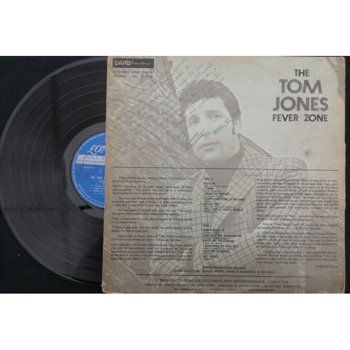 Tom Jones The Tom Jones Fever Zone - Colombia reverso