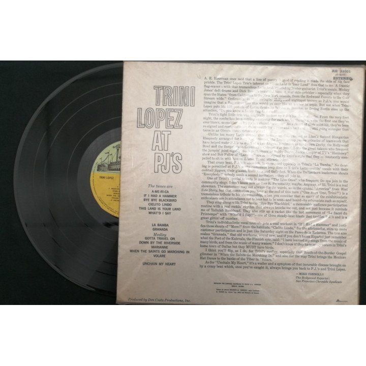 Trini Lopez At Aj's - Colombia reverso