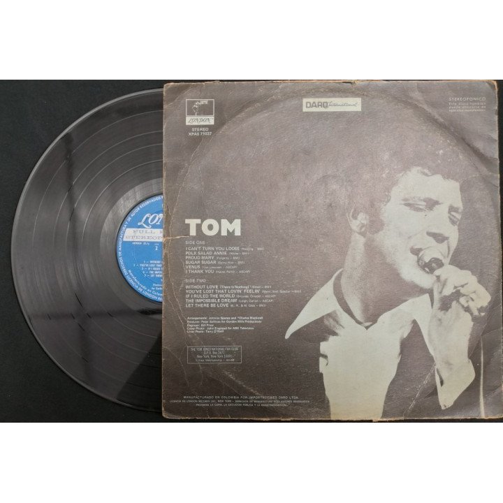 Tom Jones Tom - Colombia reverso