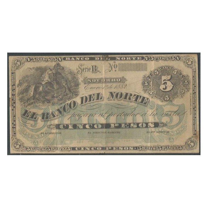 Banco Del Norte 5 Pesos 1 Ene 1982 Ps682