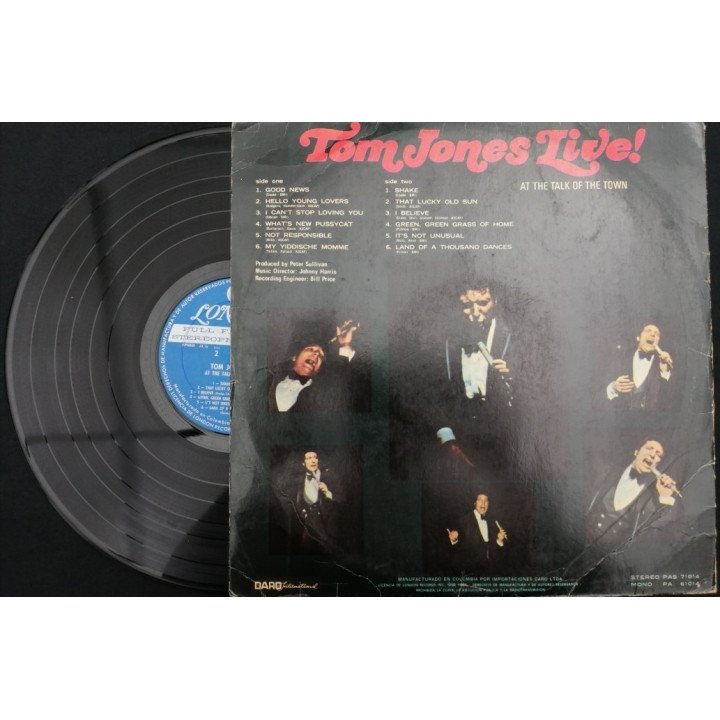 Tom Jones Live! - Colombia reverso