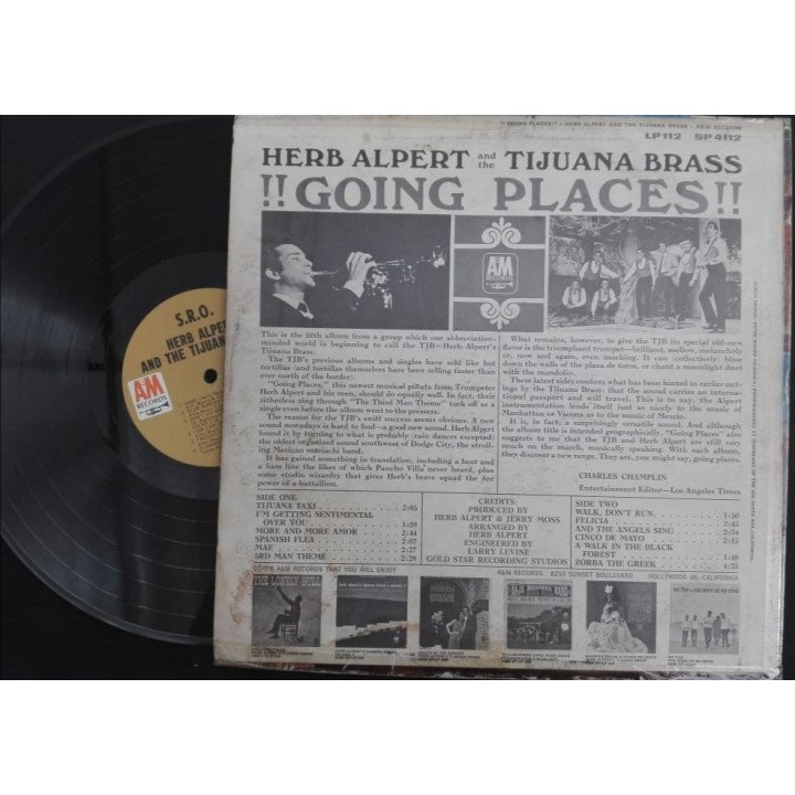 Herb Alpert & The Tijuana Brass Band - Going Places - USA reverso