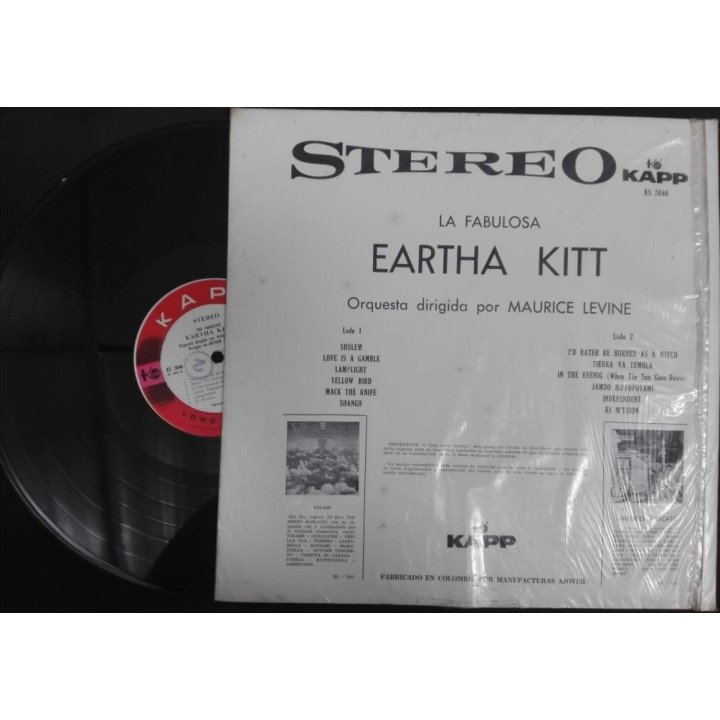 Eartha Kitt The Fabulous - Colombia reverso