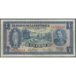 Billete de 1 Peso 7 Ago 1953 BGW043