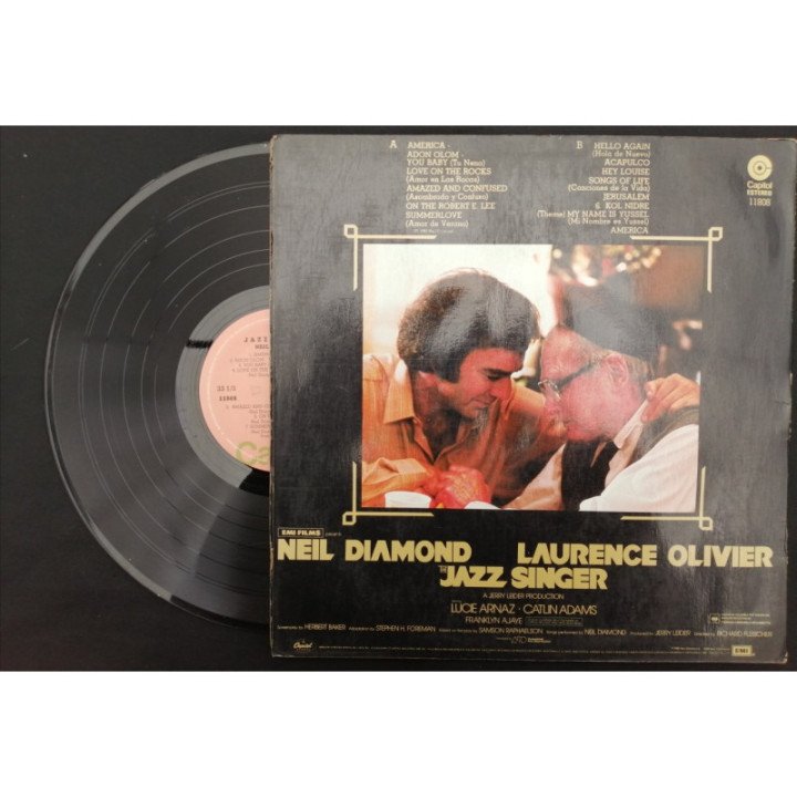 Neil Diamond - The Jazz Singer - Colombia reverso