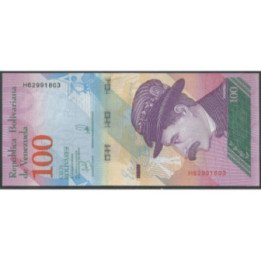 Venezuela 100 Bolivares 22 Mar 2018 H8 Dig P106b