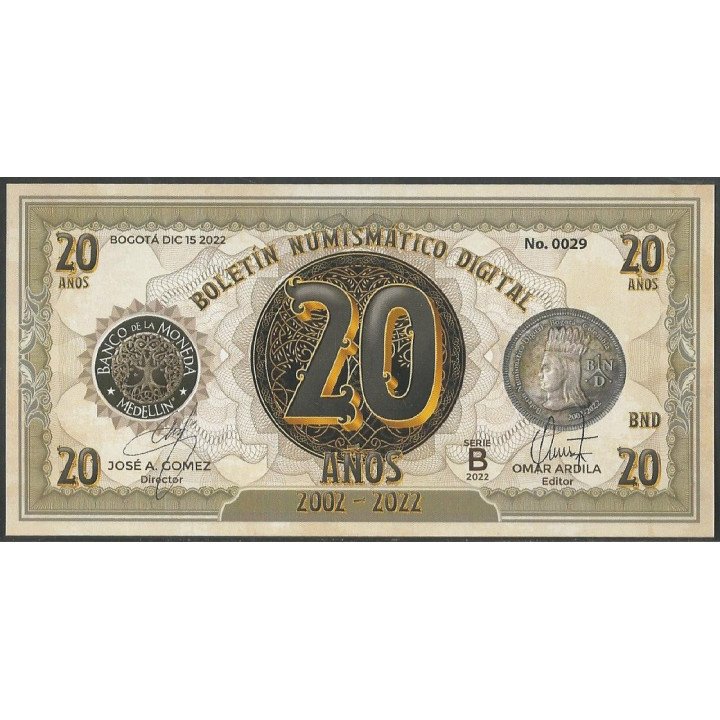 Boletin Numismatico Digital 20 Años 2022
