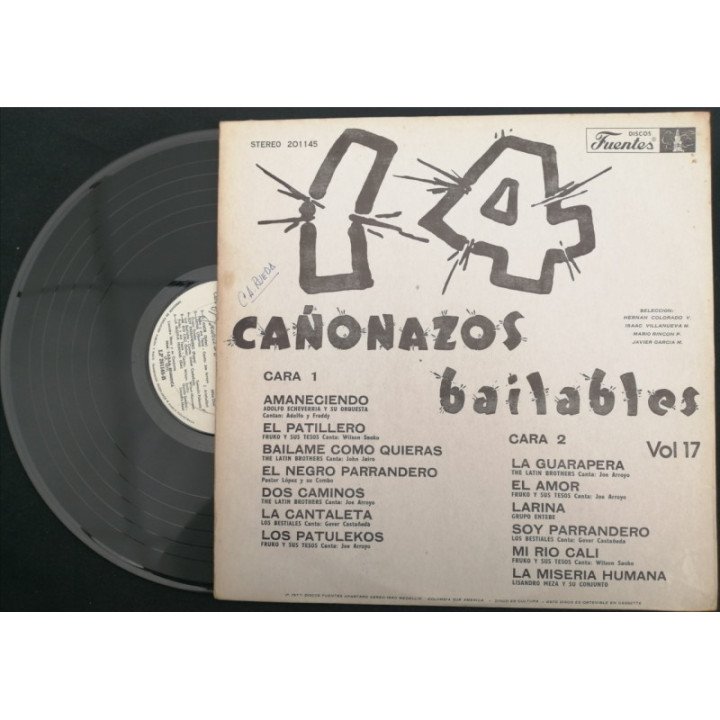 14 Cañonazos Bailables Volumen 17 - Colombia reverso