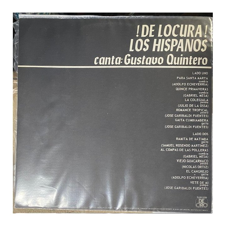 Los Hispanos ¡ De Locura! - Colombia reverso