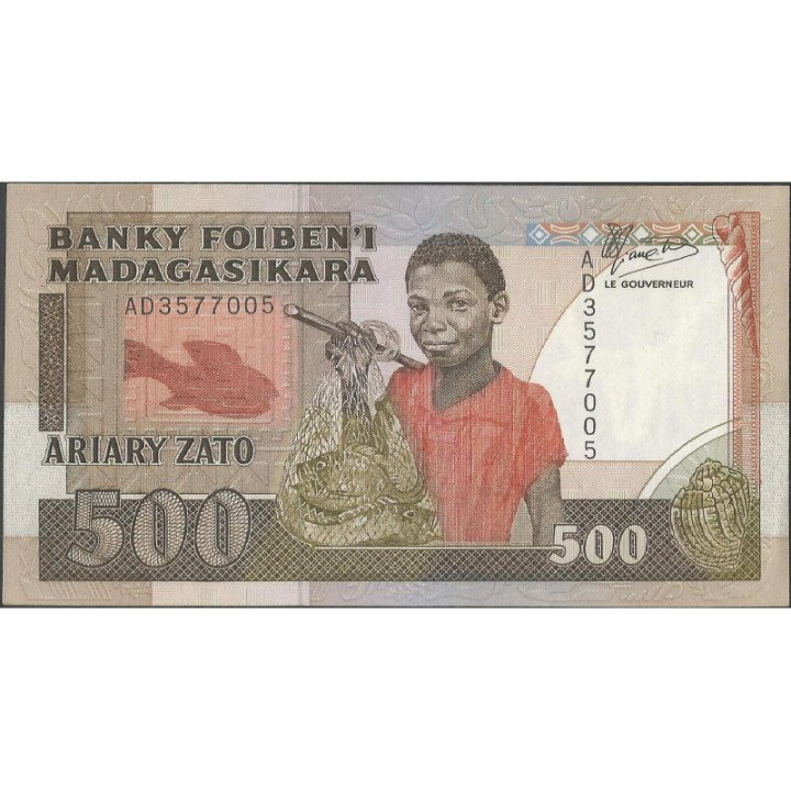 Madagascar 500 Francs ND1983-7 Firma 2 P71a