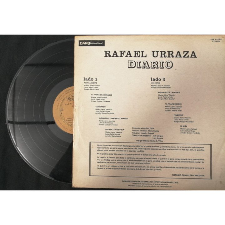Rafael Urraza Diario - Colombia reverso