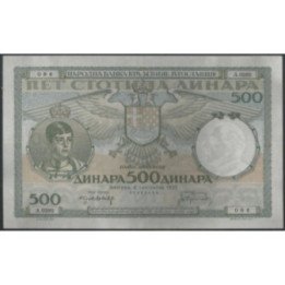 Yugoeslavia 500 Dinara 6 Sep 1935 P32