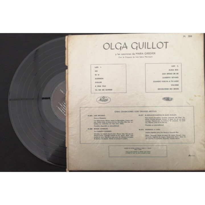 Olga Guillot Y Las Canciones De Maria Grever - Colombia reverso