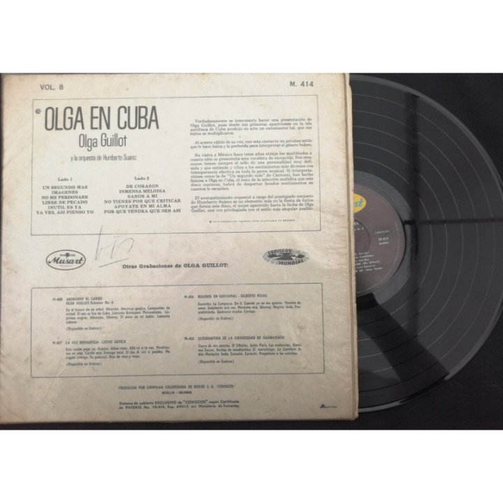 Olga Guillot Olga En Cuba - Colombia reverso