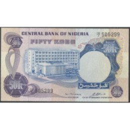 Nigeria 50 Kobo ND1973-78 Firma 2 P14b