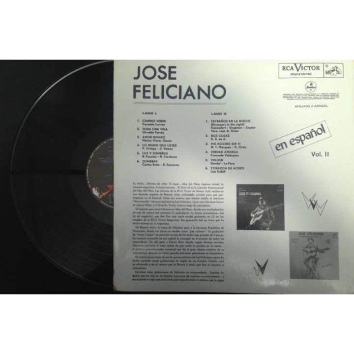 Jose Feliciano En Español Vol. 2 - Colombia reverso