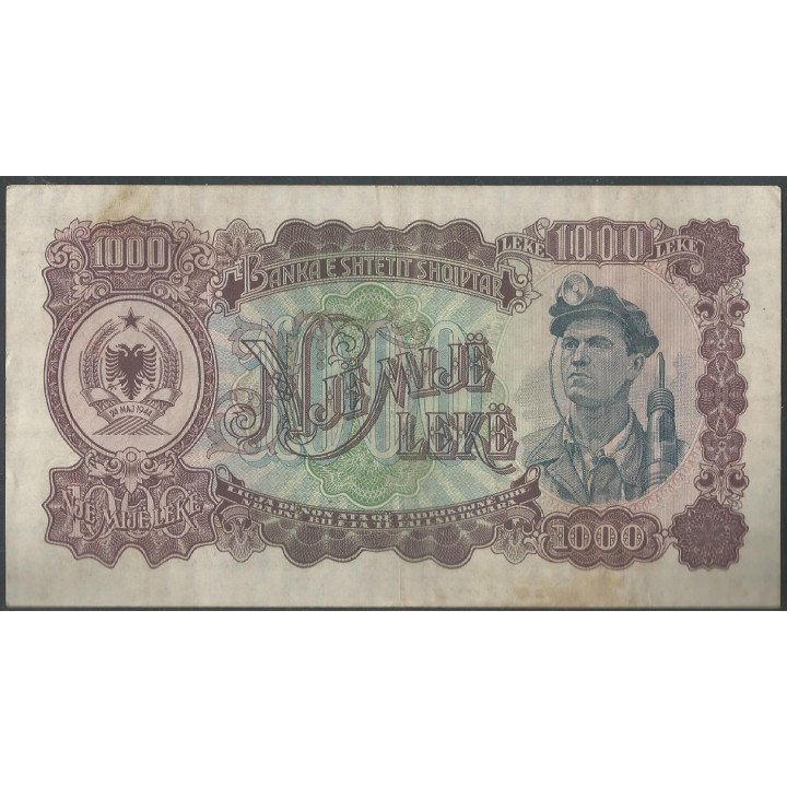 Albania 1.000 Leke 1949 P27A reverso