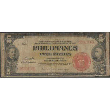 Filipinas, 5 Pesos 1936 (1944) P83b