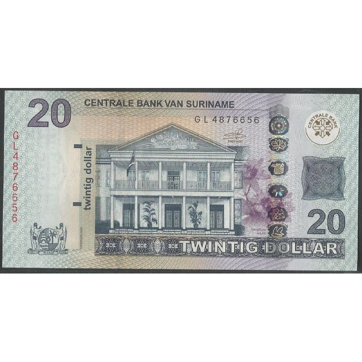 Suriname 20 Dollars 1 Feb 2019 P164c