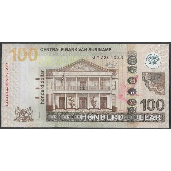 Suriname 100 Dollars 1 Jun 2020 P166d