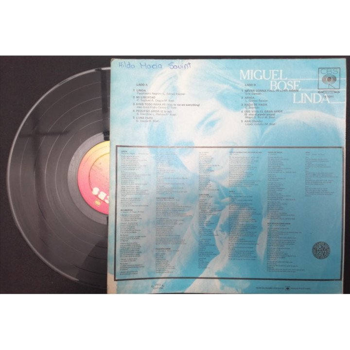 Miguel Bose Linda Amiga - Colombia reverso