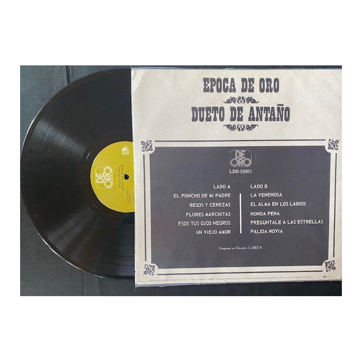 Dueto de Antaño - Epoca de oro - Colombia reverso