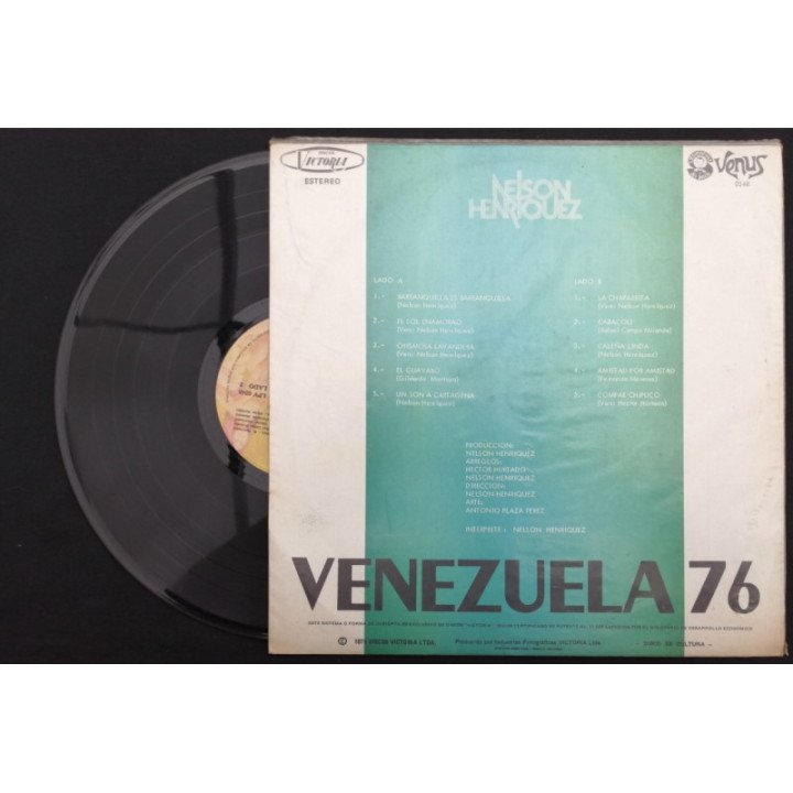Nelson Henriquez Venezuela 76 - Colombia reverso