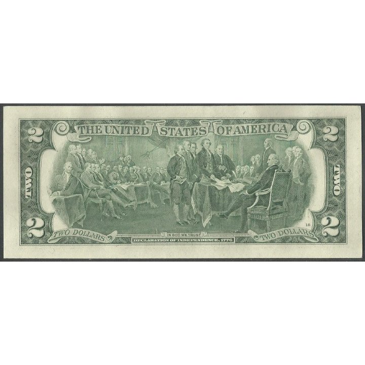 Estados Unidos 2 Dollars 2009 K P530A reverso