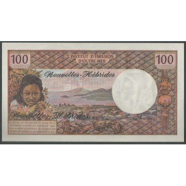 Nuevas Hebridas, 100 Francs ND1975 P18c