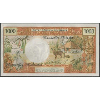 Nuevas Hebridas, 1.000 Francs ND1975 P20b
