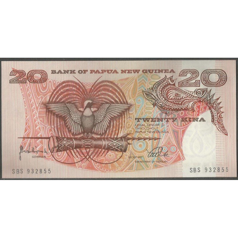 Papua Nueva Guinea, 20 Kina ND1989-2001 P10c