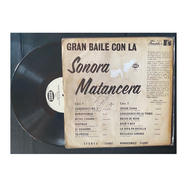 La Sonora Matancera Gran baile con la Sonora Colombia reverso