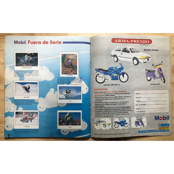 Mobil Automoviles y Motocicletas - Carvajal-Panini reverso