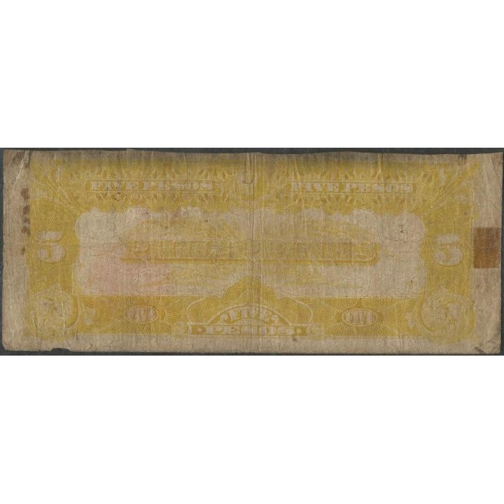 Filipinas 5 Pesos 1936 (1944) P83b reverso