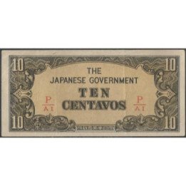 Filipinas Ocupacion Japonesa WWII 10 Centavos ND1942 P/AI P104a