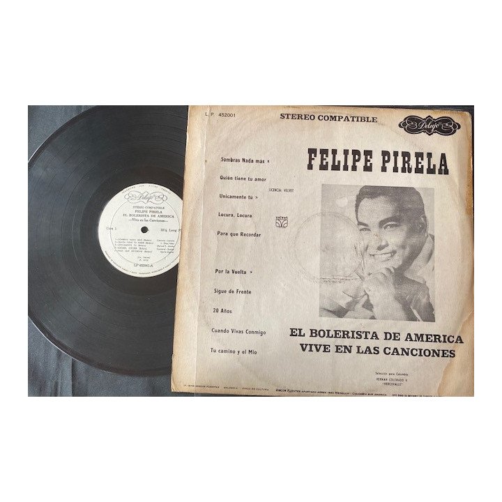 Felipe Pirela el Bolerista de America - Colombia 1975 reverso