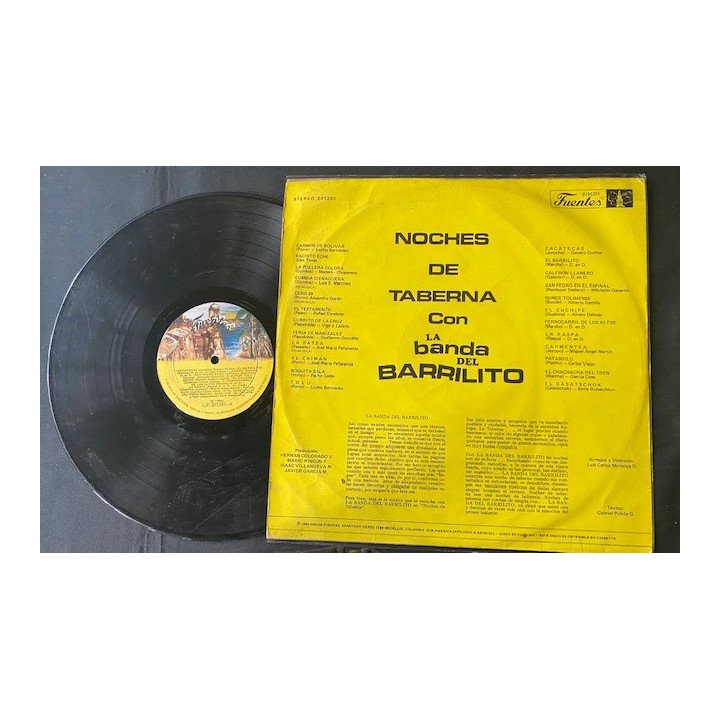 La Banda del Barrilito Noches de taberna Colombia 1980 reverso