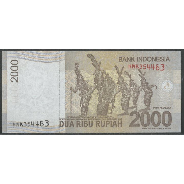 Indonesia 2.000 Rupias 2014 P148f reverso