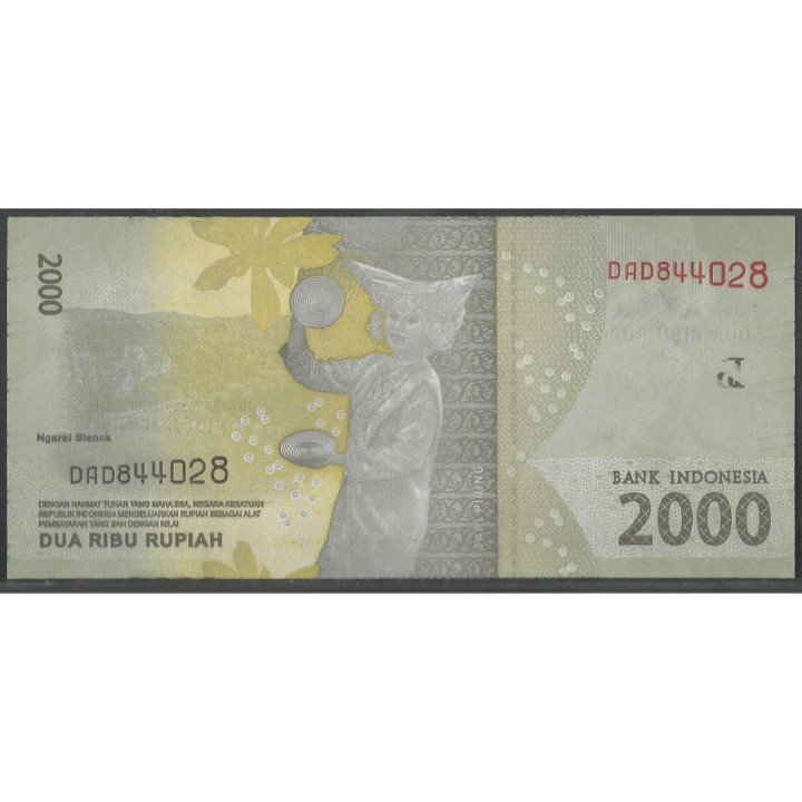 Indonesia 2.000 Rupias 2016 P155a reverso