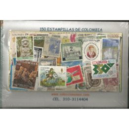 Colombia 150 estampillas usadas