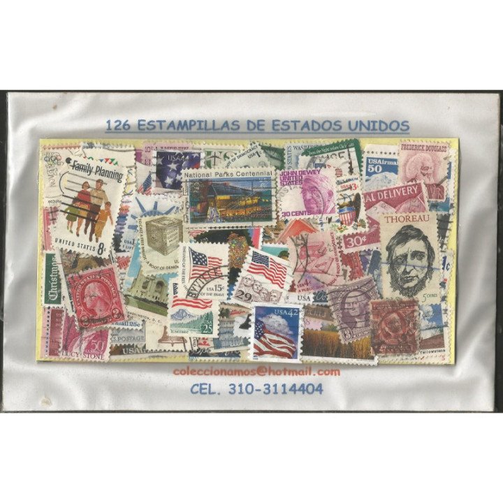 Estados Unidos 126 Estampillas reverso