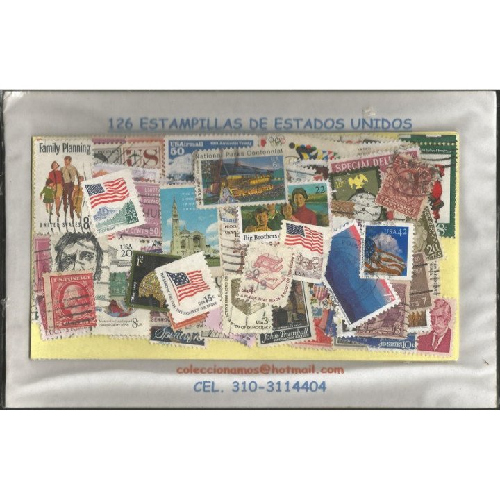 Estados Unidos 126 Estampillas reverso
