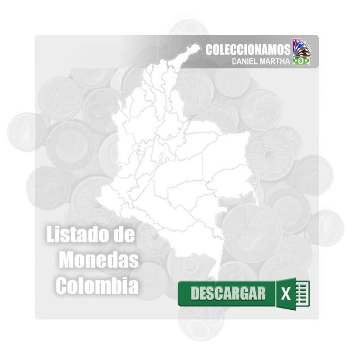 COLOMBIA - Lista de Monedas