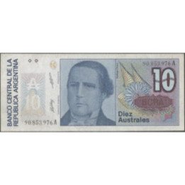 Argentina 10 Australes ND1986 Serie A P325a