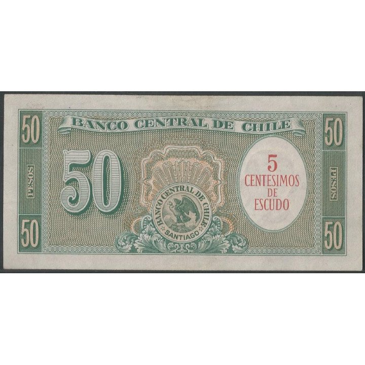 Chile 5 Centesimos ND1960-1 P126a2 reverso
