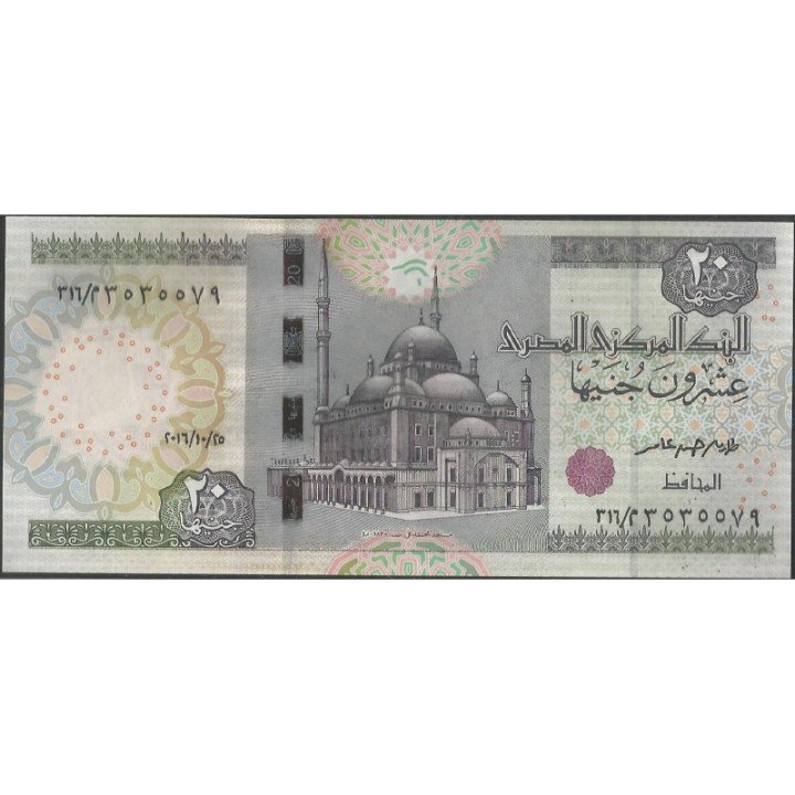 Egipto 20 Pounds 2016 P74d